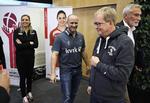Hyret. Klavs Bruun Jørgensen (i midten) blev beskrevet som et scoop af Ulrik Wilbek (th), da han blev ansat i midten af januar. 
