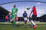 Slået. David De Gea lukkede tre mål ind i dag. 