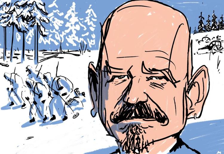 Medrivende. Siderne flyver afsted i Leines nyeste roman. tegning: Mette Dreyer 