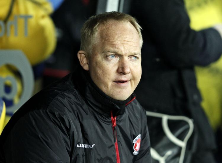 »Vi gør meget rigtigt i dag, og vi møder et hold, som har lært af deres to første kampe mod os«, siger Glen Riddersholm efter uafgjort mod Hobro. (Arkiv) 