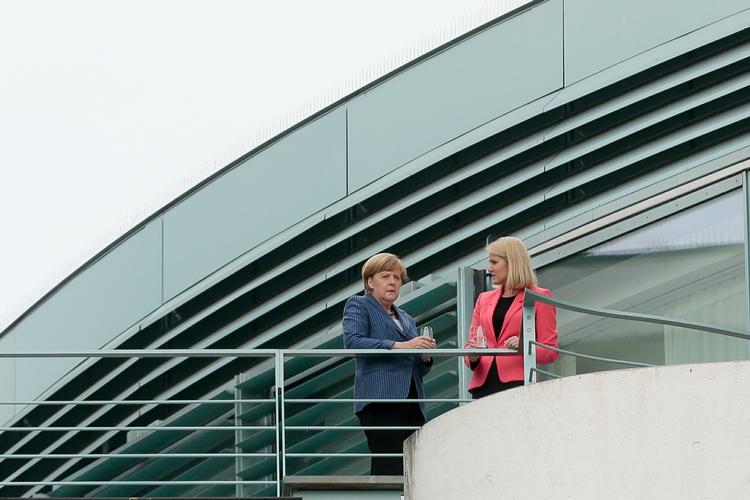 Visit. For første gang i Helle Thorning-Schmidts (th) regeringstid kan hun i dag tage imod Tysklands Angela Merkel i København. 