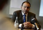 Visit. Ali Bin al-Hussein og en andne modkandidat til Blatter, Michael van Praag, var i København i går. 