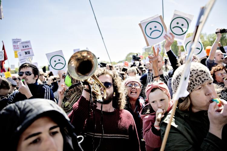 PROTEST. Fløjteaktivister formåede sidste år at skabe masser af opmærksomhed i Fælledparken. 