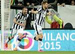 Mål. Juventus' Fernando Llorente fejrer sin scoring. 
