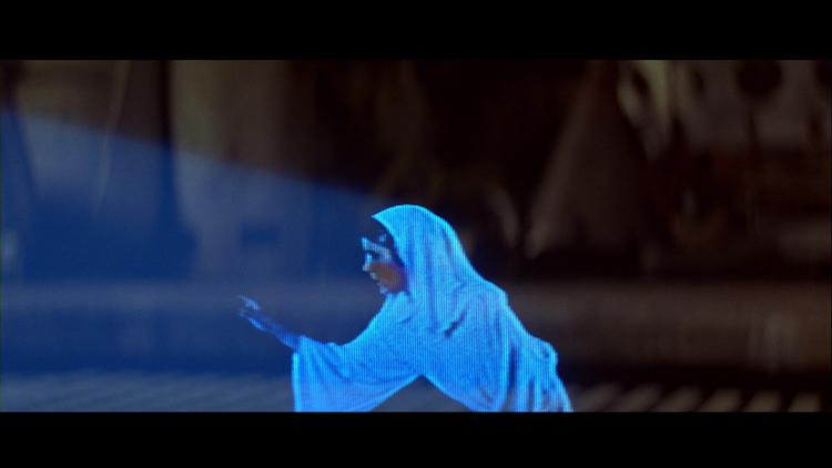 Hologram. Blandt de mange berømte scener fra 'Star Wars' er prinsesse Leias desperate besked via hologram til Obi-Wan Kenobi. 