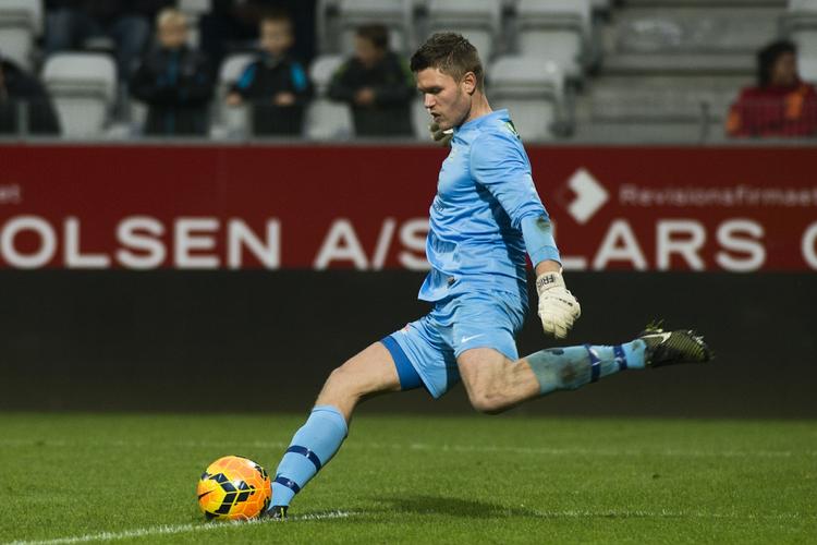 Redningsmand. Peter Friis Jensen blev noteret for seniorkarrierens første scoring. 