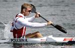 opgav. René Holten Poulsen lagde hårdt ud i finalen i 5.000 meter enerkajak, men måtte opgive midtvejs. 