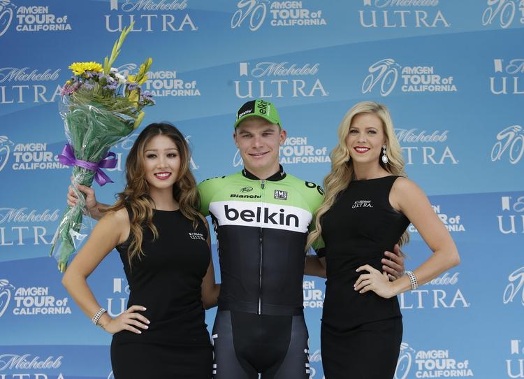 afslutter. Moreno Hofland (det er manden i midten) vandt i dag 2. etape i det engelske Tour de Yorkshire. 