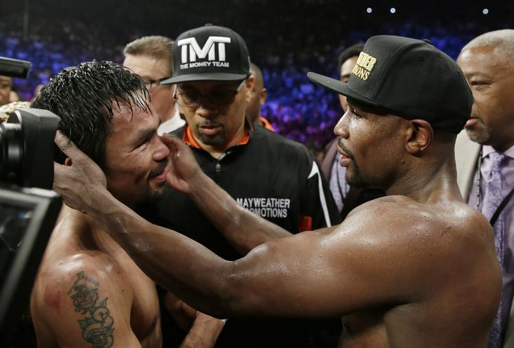 Hyldest. Floyd Mayweather (th)roser Manny Pacquiao, som han kalder en klog bokser og en hård modstander. 