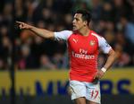 Målscorer. Alexis Sanchez scorede to af Arsenals mål i 3-1 sejren mod Hull i aftenens kamp. 