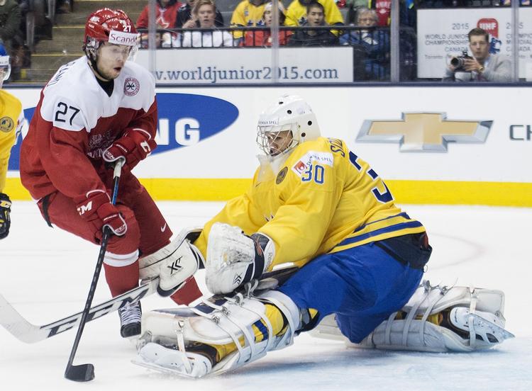 A-VM. Omkring nytår var Oliver Bjorkstrand med på det danske juniorlandsholdet ved VM i Canada. 