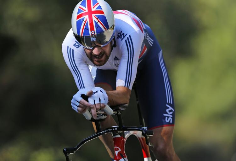 Rekordjæger. Wiggins er regerende verdensmester i enkeltstart på landevej. Her var gennemsnitstempoet 50,083 km/timen for 47 km. 