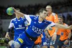 SVÆRT. Michael Knudsen og hans hold BSV er lidt i knibe i semifinalen mod Skjern. 