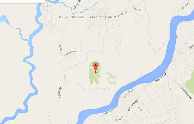 DRILLERI. Den urinerende Android ovenfor har nu fået Google til at lukke af for inputs til Google Maps fra brugerne. 