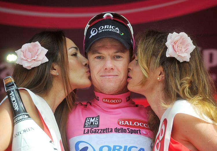 udfordring. Simon Clarke trak efter gårsdagens etape den lyserøde førertrøje over hovedet. Men han får svært ved at forsvare den på dagens etape. 