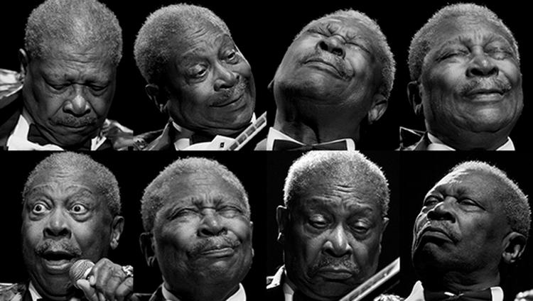 Kongen. Fotograf Finn Frandsen tog i 2004 med B.B. King rundt til koncerter og overrækkelsen af Polarprisen i Sverige (arkivfotos) 