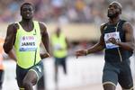 DUEL. Kirani James (tv.), der her slås med LaShawn Merritt, tror på atletikkens fremtid, hvis de store dueller bliver markedsført rigtigt. 