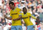 Scoring. Jason Puncheon fra Crystal Palace jubler over sit mål mod Liverpool. 