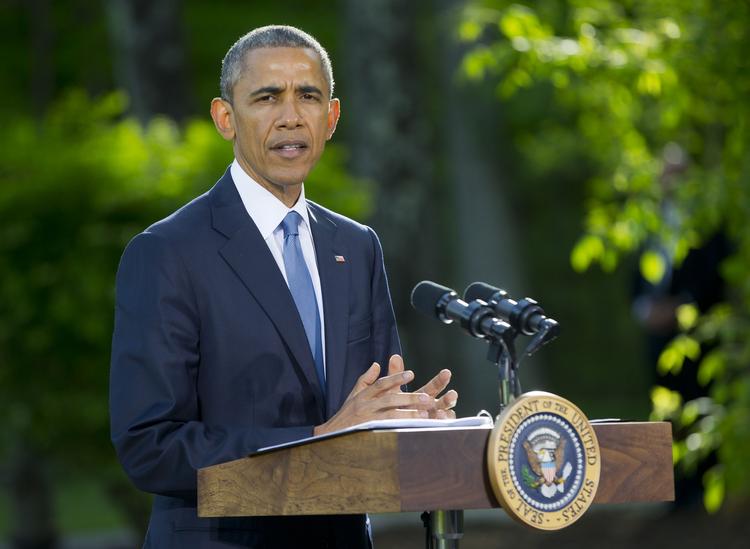 Topmøde. Præsident Barack Obama talte til mødet med de mellemøstlige ledere ved Camp David torsdag. 