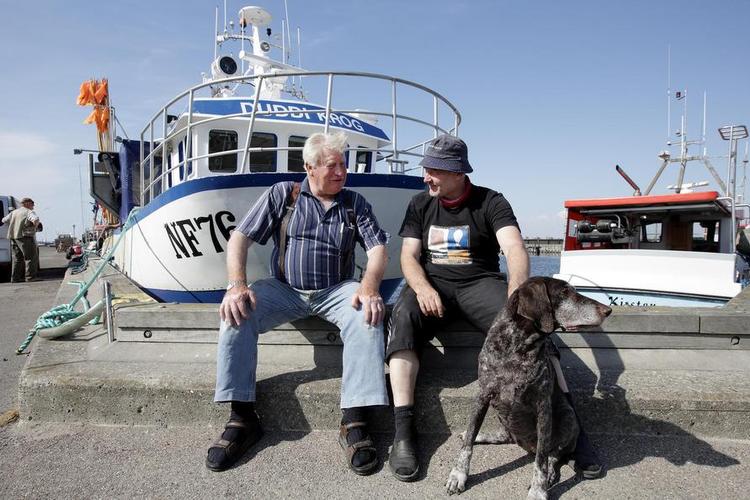 Langø fiskere Erik, Johnny og Trunte