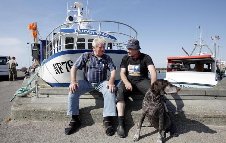 Langø fiskere Erik, Johnny og Trunte