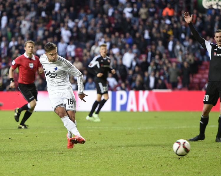 matchvinder. Rurik Gislason scorede sit første mål i denne sæson, og det rakte til sejren for FC København. 