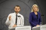 Presssemøde. Morten Østergaard (R) og statsminister Helle Thorning-Schmidt (S) på dagens pressemøde, hvor de præsenterede børnepakken. 
