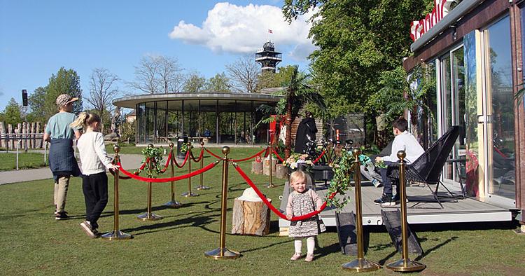 Trængsel. Det er spændende at overvære, når Zoo i København får gæstevisit af et hotelværelse med beboere. 