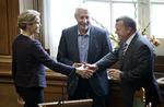valgkamp. Helle Thorning-Schmidt (S) og Lars Løkke Rasmussen (V) 