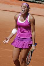 UDE. Madison Keys er et stort talent, men spillet på grus mestrer hun endnu ikke i en grad, så hun kan gøre sig gældende i Paris. 