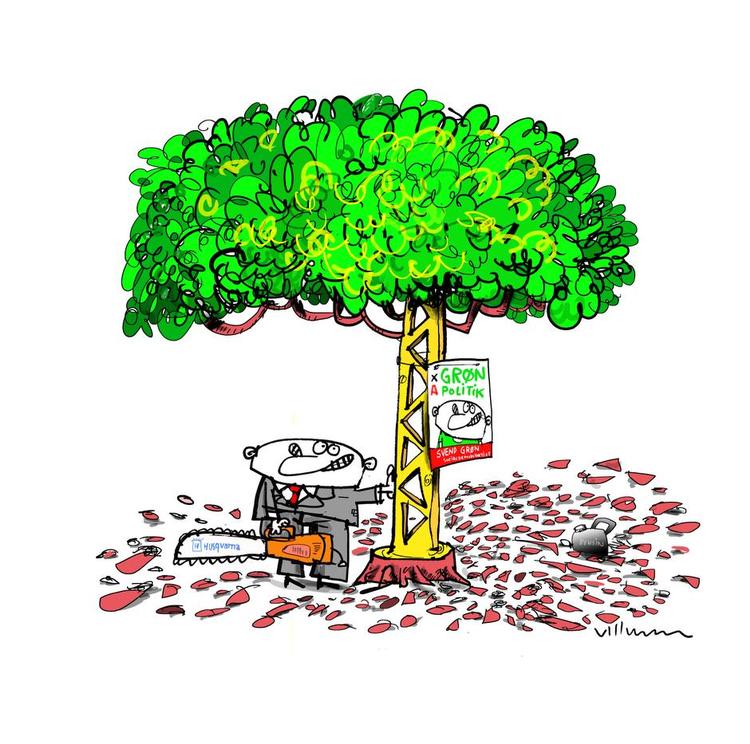 Tegning. Jørn Villumsen 