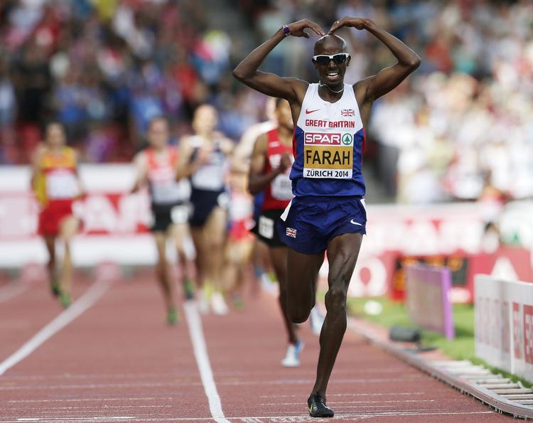 Fænomen. Farah har gjort rent bord på 5.000 og 10.000 meter ved de tre seneste OL, VM og EM-stævner. 