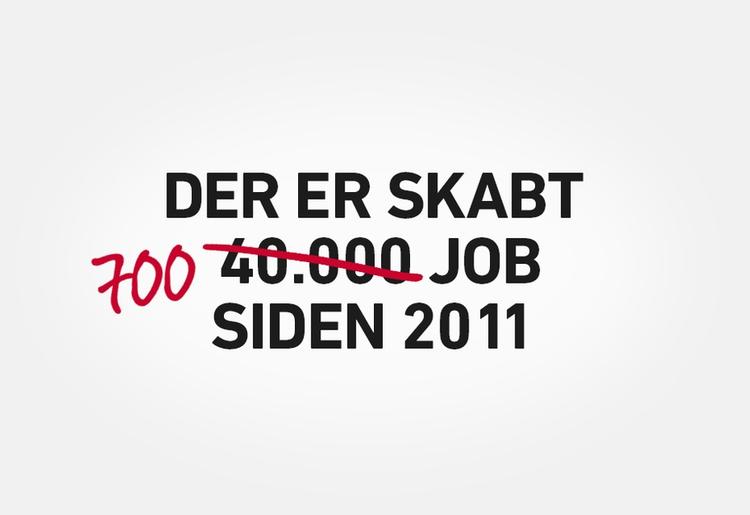 Angreb. Både i annoncer og i tv-duellen mod Thorning, er Venstre og Løkke gået hårdt til regeringens job til udlændinge. Også selvom partiet selv går til valg på at skabe flere job til udlændinge. 