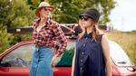 Chicks. Ditte Hansen (tv.) og Louise Meiritz drager på landevejen som et dansk svar på 'Thelma og Louise'. 