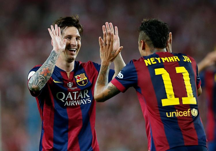 Duo.  Lionel Messi og Neymar spiller hovedroller lørdag aften i Berlin i Barcelonas CL-finalekamp mod Juventus. 