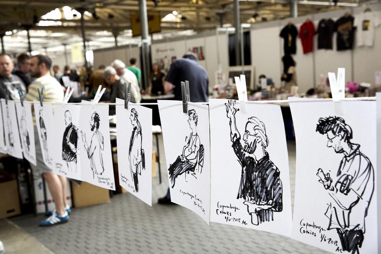 Billedet er fra Copenhagen Comics, Danmarks største tegneseriefestival, som blev afholdt i Øksnehallen i København i 2013. 