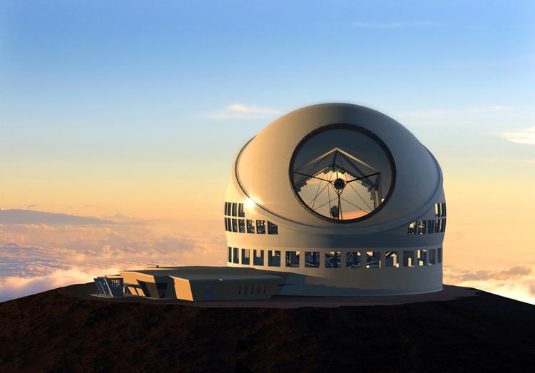 UDVIDELSE. Sådan kommer 30 meter-observatoriet til at se ud, når det er opført på Hawaiis Mauna Kea-bjerg. Men det har udløst modstand blandt lokale. 