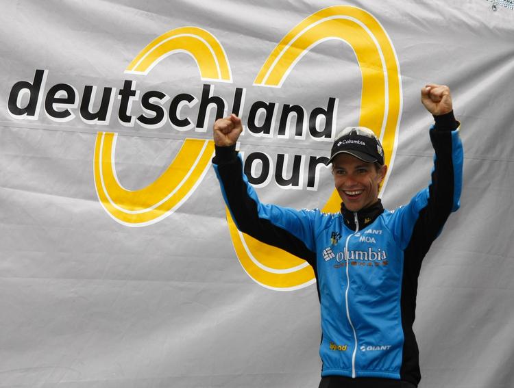 Sejr. Linus Gerdemann vandt både etape og erobrede førertrøjen i Luxembourg Rundt. Arkivfoto. 