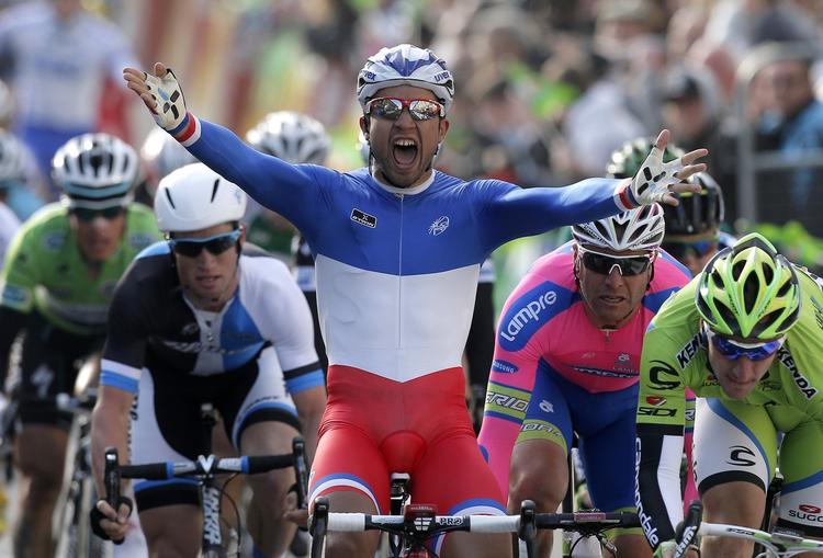 AMBITIØS. Den tidligere franske mester Nacer Bouhanni vandt sidste sæson bl.a. en etape i Paris-Nice, men det har trods dagens triumf knebet mere i år. 