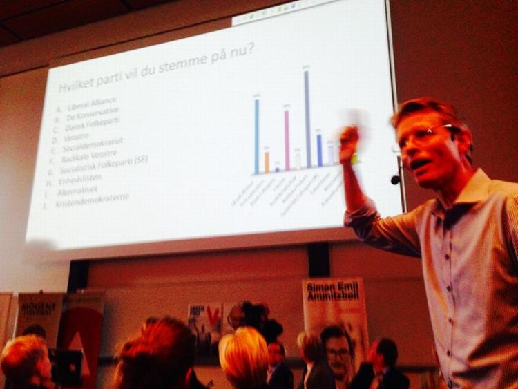 Valgdebat. Politikens chefredaktør Bo Lidegaard til paneldebat på  Copenhagen Business School (CBS) 