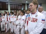 GAMESKLAR. Russiske gymnaster var onsdag klar til afrejse mod Baku, hvor de første European Games afholdes. 