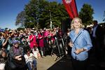 Hovedperson. Statsminister Helle Thorning-Schmidt nåede at tale tre steder i løbet af sit besøg på Folkemødet. 