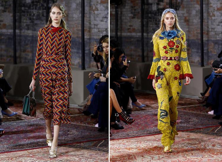Vintage. Allessandro Michele har allerede sat sit præg på den italienske modegigants design, kunne man se ved et show i New York for nylig: mere blomstrede kjoler og zigzag-striber og mindre guld og store logoer. 