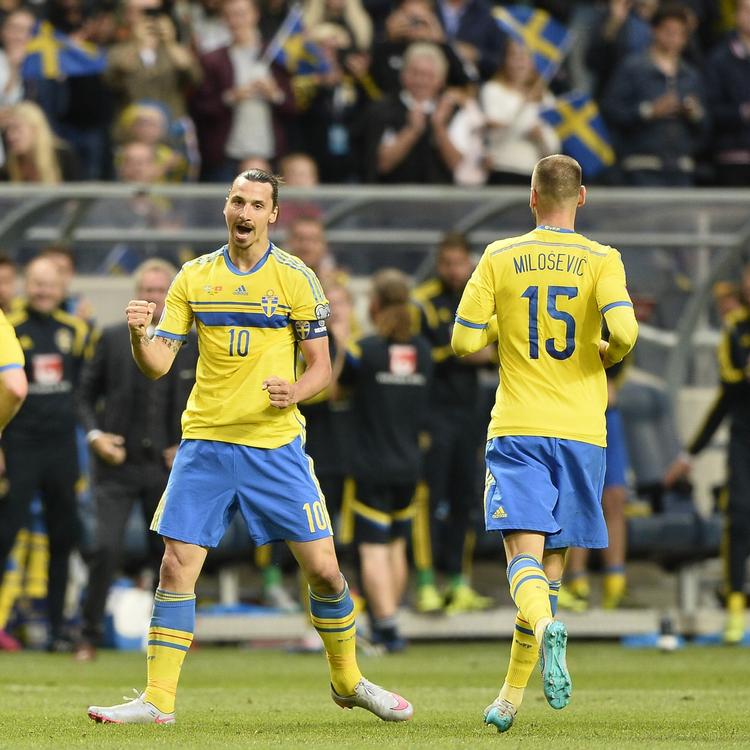 HELTEN. Med scoringerne til 2-0 og 3-0 var Zlatan Ibrahimovic en væsentlig årsag til Sveriges sejr over Montenegro. 