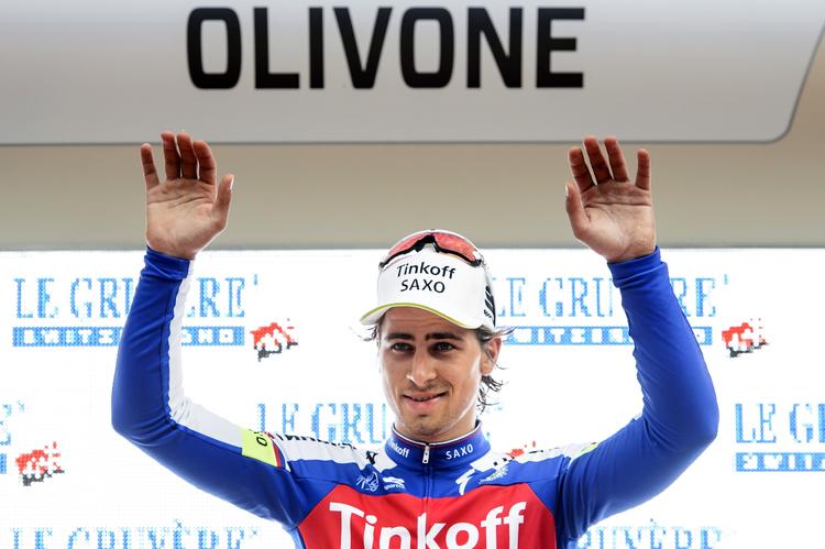 FORMSTÆRK. I går kom Peter Sagan først til Olivone, og tjekken er blandt favoritterne igen i dag. 