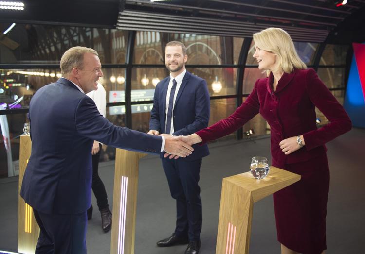 Valg. Lars Løkke Rasmussen, Morten Østergaard og Helle Thorning-Schmidt mødtes onsdag aften i partilederrunden på TV 2. 
