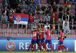 Uafgjort. Serbien fik 1-1 mod de tyske favoritter i Danmarks pulje. 