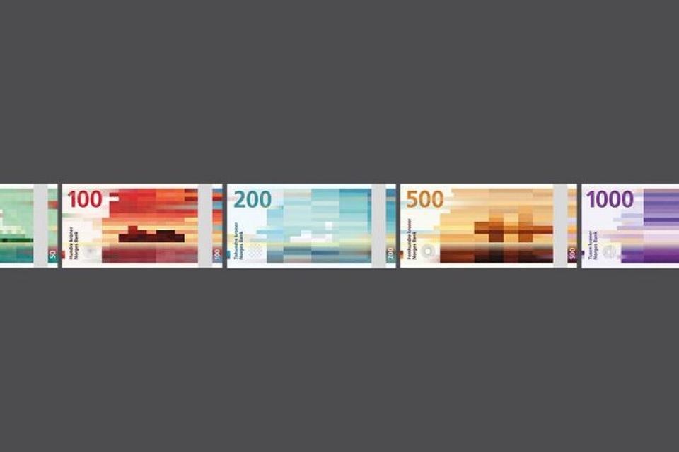 Penge. Snøhetta var en af de to vindere af konkurrencen om designet af Norges pengesedler. Tegnestuens visualiseringer af kystlandskaber kommer til at pryde de nye sedlers bagsider. 