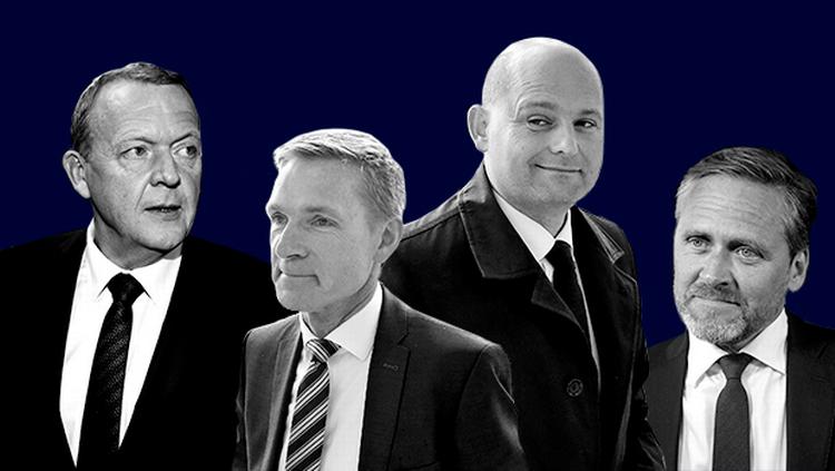 Vinderne. De fire blå partiledere får en hel del af forhandle om, når de skal strikke et regeringsgrundlag sammen. 