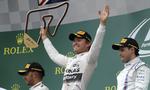 PODIET. I Østrig blev Felipe Massa (th.) nærmest til at true vinderen Nico Rosberg og Lewis Hamilton (tv.), der sikrede Mercedes sæsonens femte dobbeltsejr i ottende grandprix. 